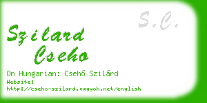 szilard cseho business card